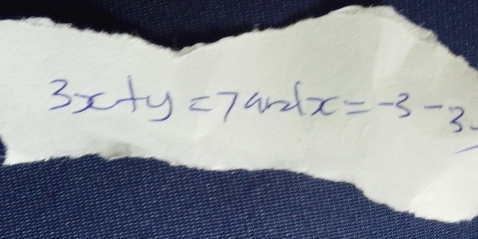 3x+y=7arcsin x=-3-3