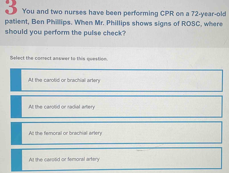 Solved you and two nurses have been performing cpr on a 72 year old