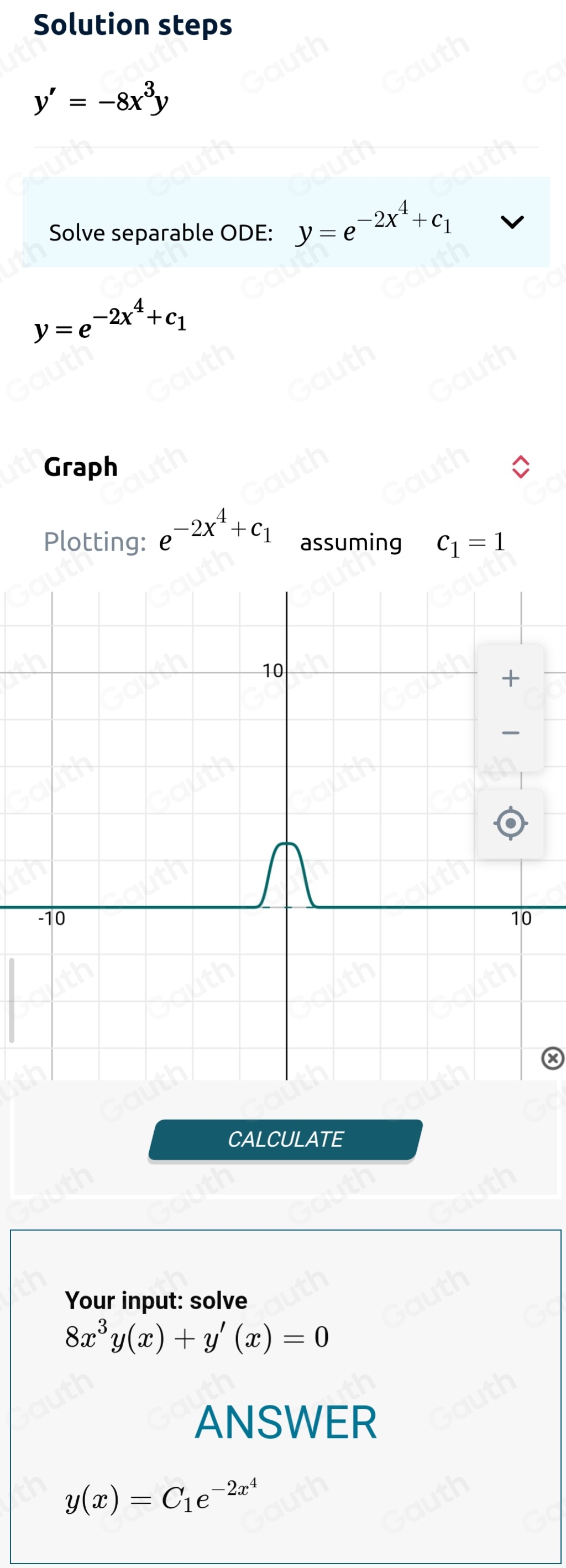 Solved: Correct Solve the differential equation given below. dy/dx =-8x ...