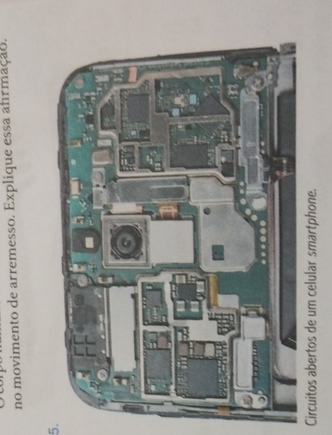 no movimento de arremesso. Explique essa anrmação. 
5. 
Circuitos abertos de um celular smartphone.