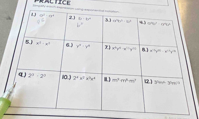 PRACTICE
Simplify eac