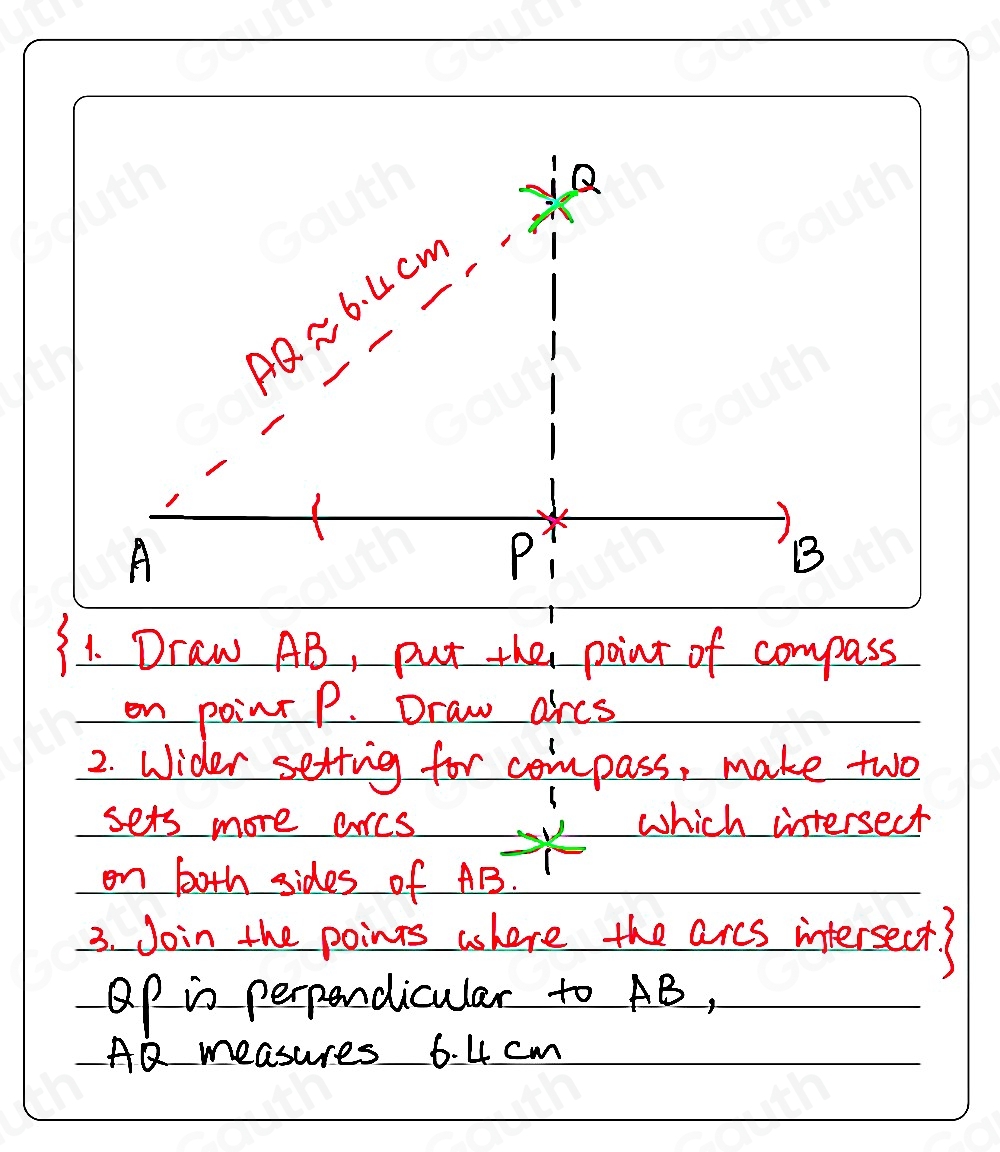 Solved: Use a ruler and pair of compasses to make an accurate drawing ...