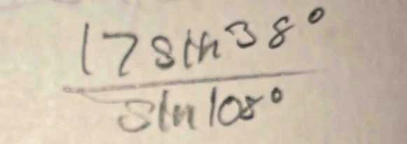  17sin 38°/sin 105° 