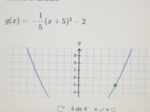 g(x)=- 1/5 (x+5)^2-2
~ 4 de 4