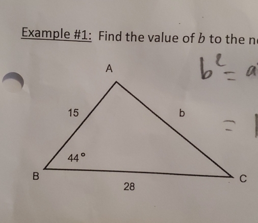 Example #1: Find the value of b to the n