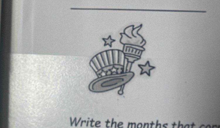 Write the month