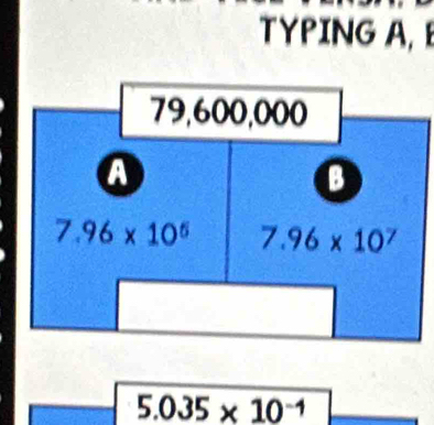 TYPING A,
5.035* 10^(-1)