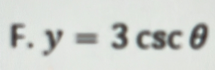 y=3csc θ