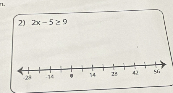 2x-5≥ 9