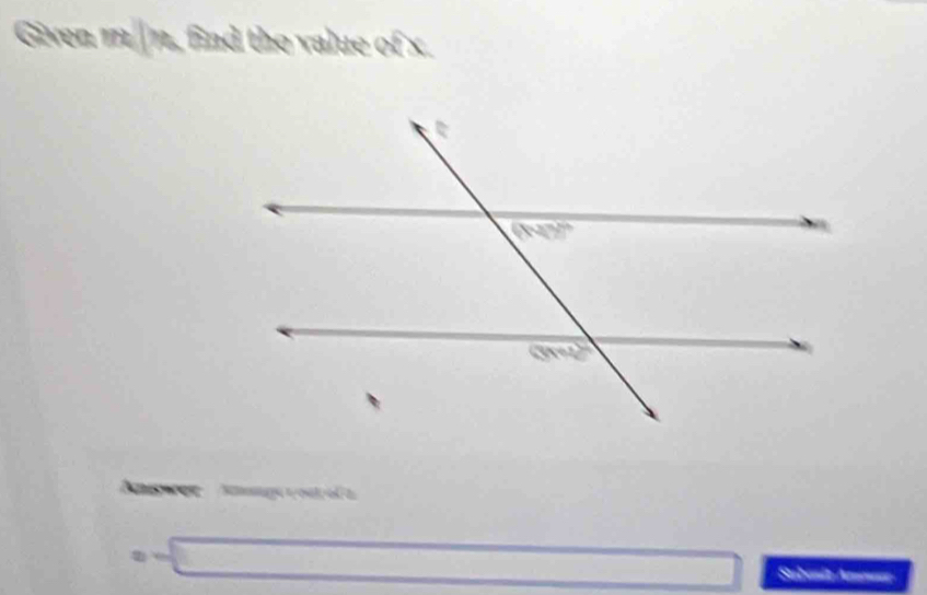 Given m/n, find the value of x. 
Same s ost e a 
Subanit Annmr