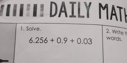 DAILY MATH
t