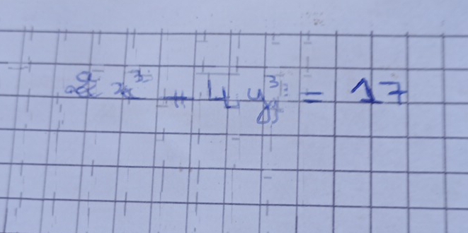 frac 2x^3y^3+4y^3=17