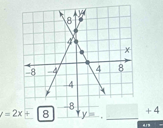 + 4
y= '_
4 / 9