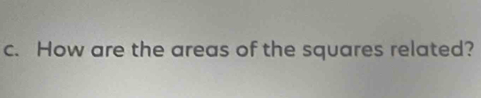 How are the areas of the squares related?