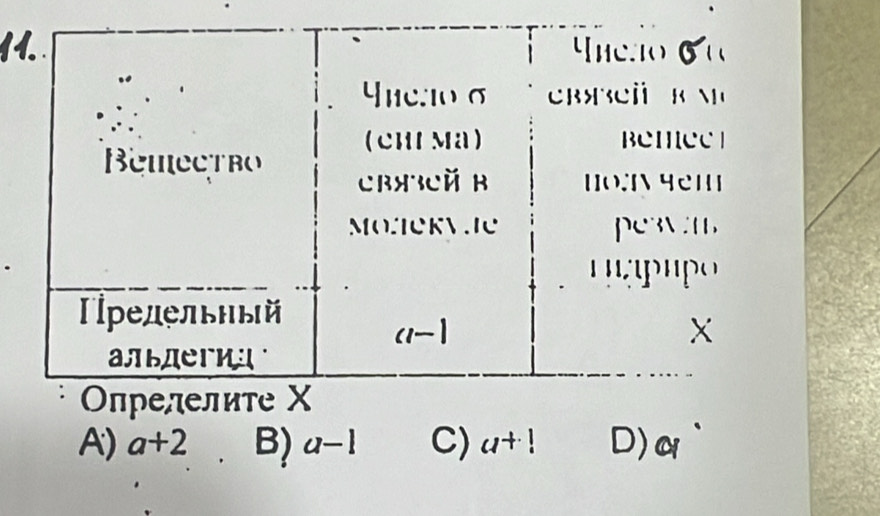 11
A) a+2 B) a-1 C) a+! D)  a