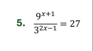  (9^(x+1))/3^(2x-1) =27