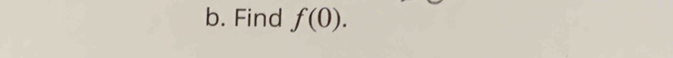 Find f(0).