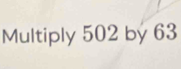 Multiply 502 bý 63