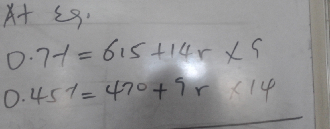 A+xi 8.
0.7y=6.5+14r* 5
0.451=470+9r* 14