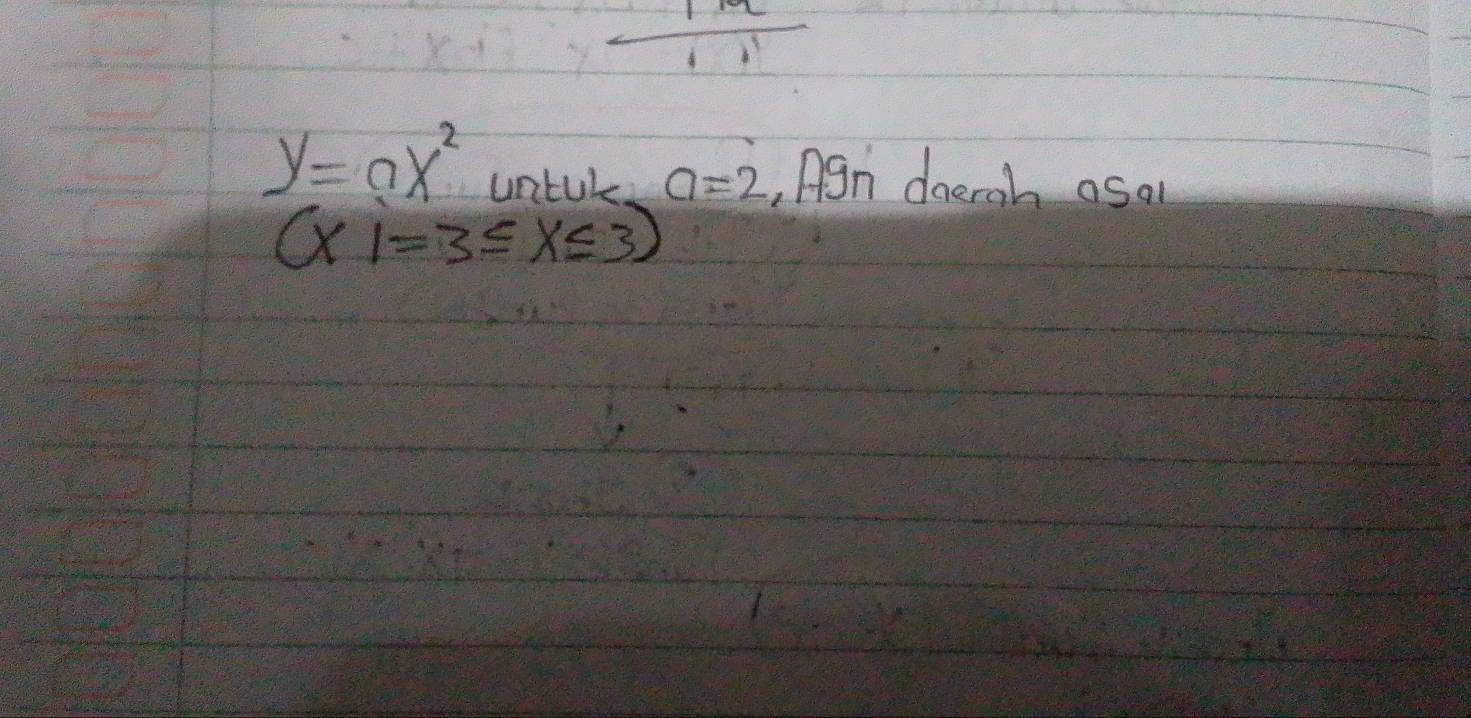 y=ax^2 LoHIL a=2 ,Agn doergh osal
(x1=3≤ x≤ 3)