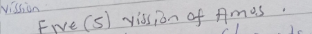 vission 
Five(s) vission of Amos.