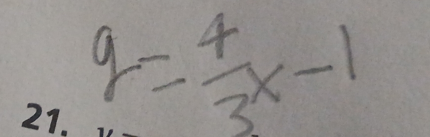 q= 4/3 x-1