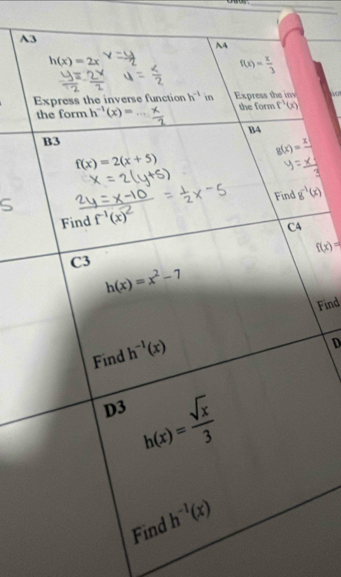 A
for
f(x)=
Find
D