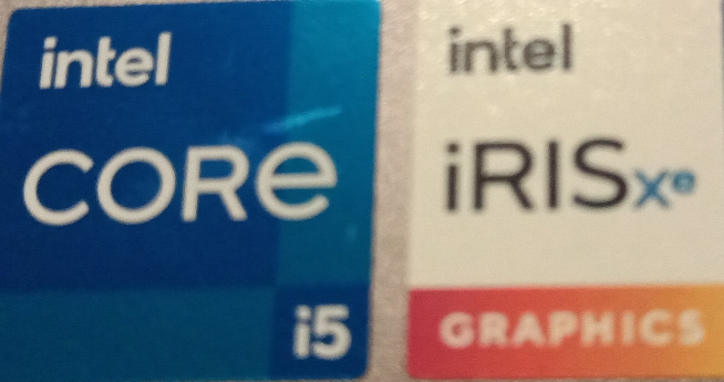 intel intel 
Core iRISx°
i5 GRAPHICS