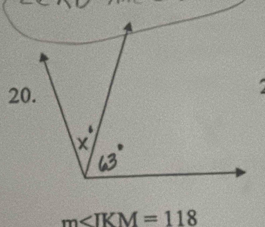 m∠ IKM=118