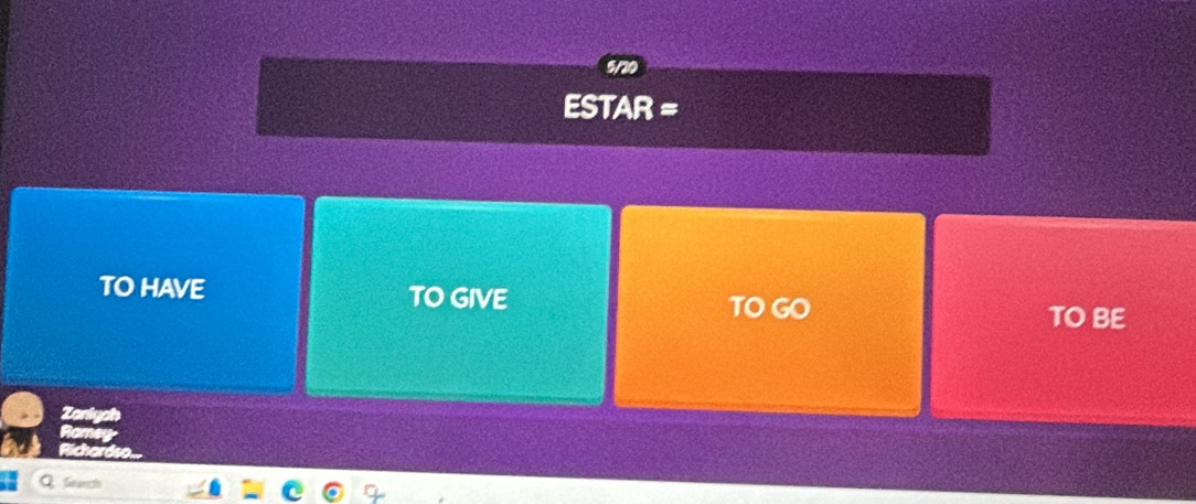 ESTAR = 
TO HAVE TO GIVE 
TO BE 
Q Search