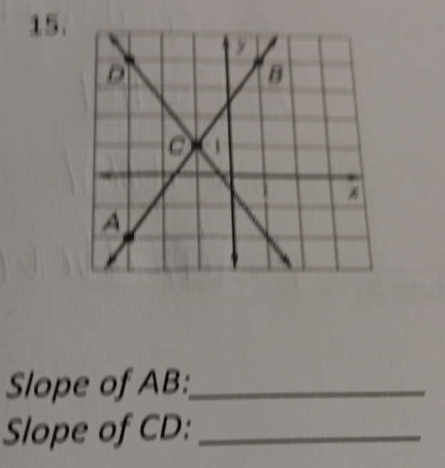 Slope of AB :_ 
Slope of CD :_