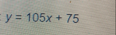 y=105x+75