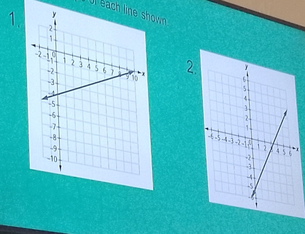 Ul each line shown 
1. 
2.
x