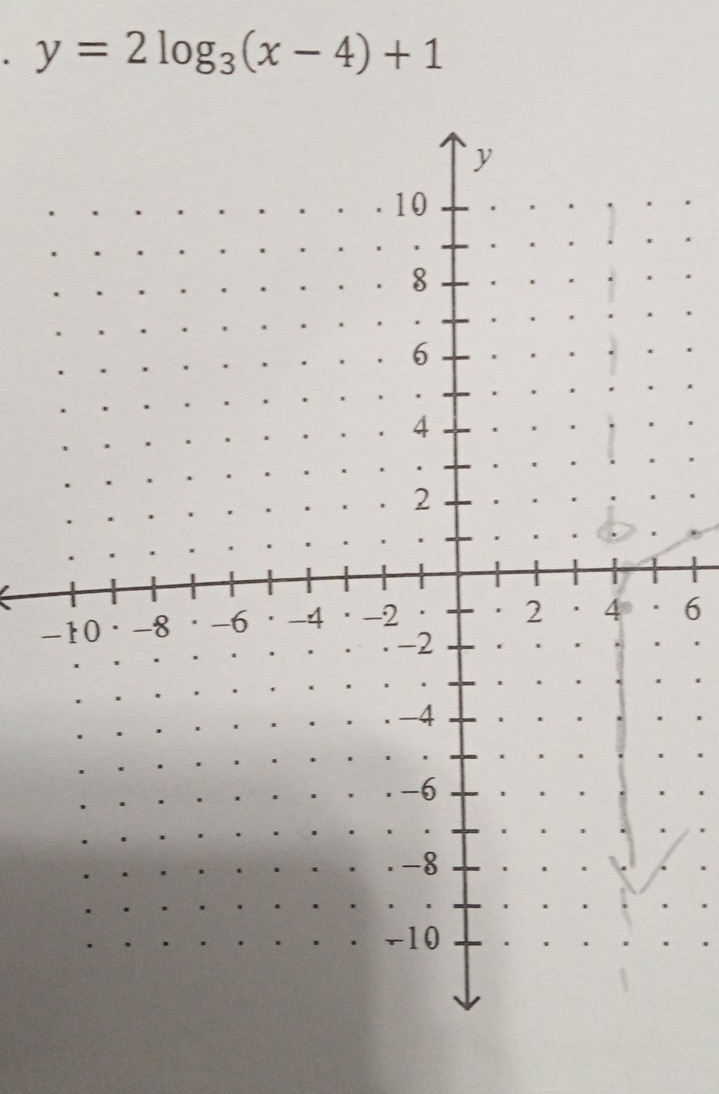 y=2log _3(x-4)+1
- 
6