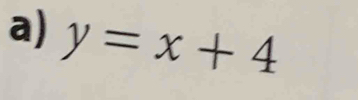 y=x+4