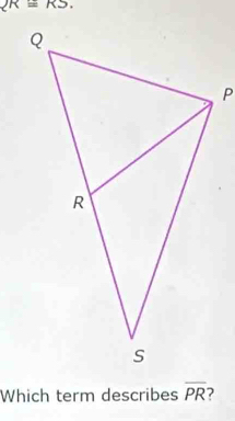 QRequiv RS. 
Which term describes overline PR