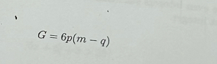 G=6p(m-q)