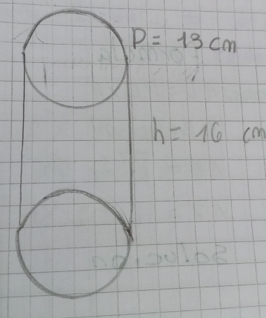 P=13cm
h=16cm