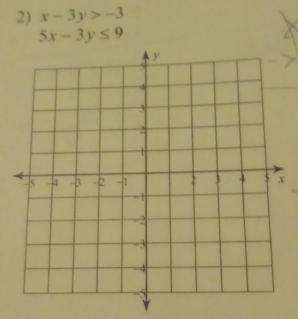 x-3y>-3
5x-3y≤ 9