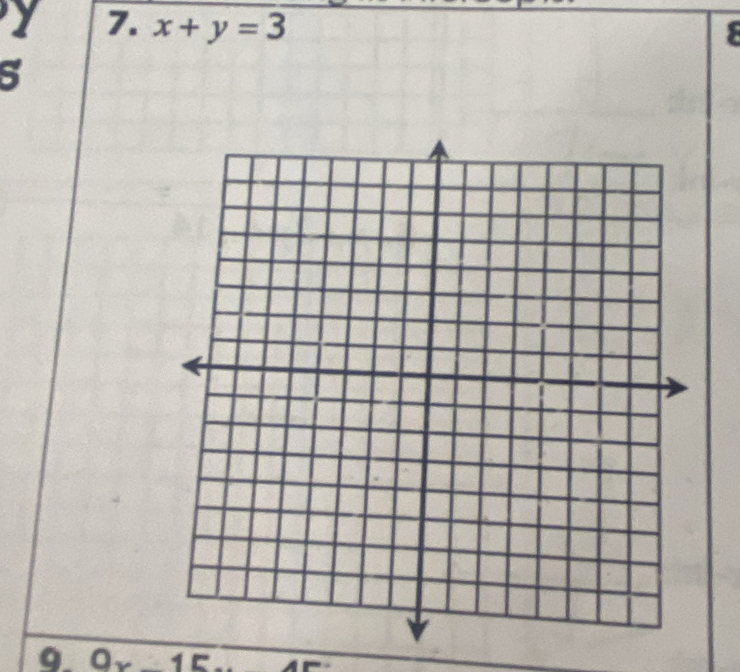 x+y=3
5 
9. 0x-15