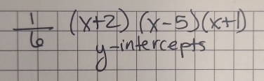  1/6 (x+2)(x-5)(x+1)