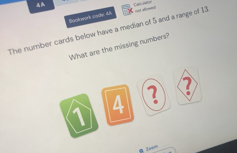 Solved: 4A Calculator Bookwork code: 4A not allowed The number cards ...