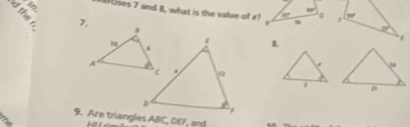 Ul cises 7 and 8, what is the value of =
7.