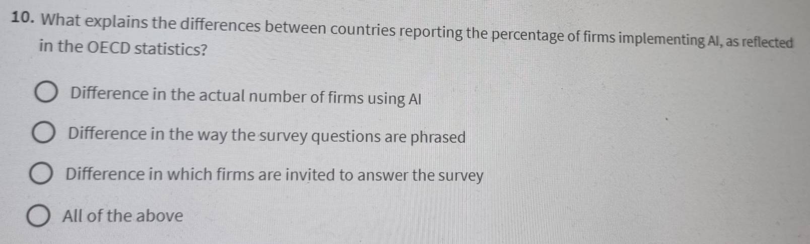 Solved: What explains the differences between countries reporting the ...