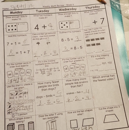 Weekly Math Review - Week 9
ay
Nam
_
_