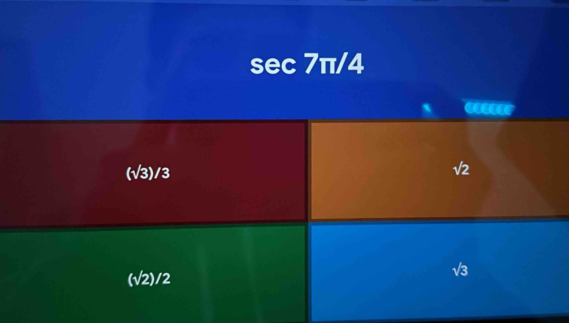 sec 7π/4