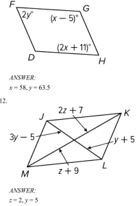 ANSWER:
x=58,y=63.5
12.
ANSWER:
z=2,y=5