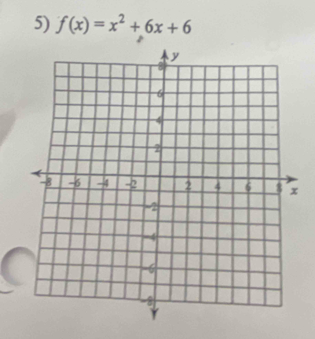 f(x)=x^2+6x+6