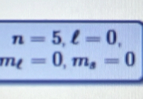 n=5, ell =0,
m_t=0, m_s=0