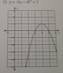 y=-(x-4)^2+1